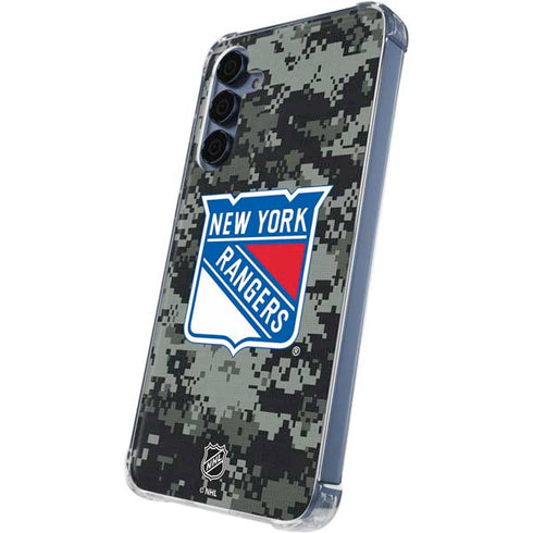 NHL New York Rangers Camo Galaxy A35 5G Clear Case